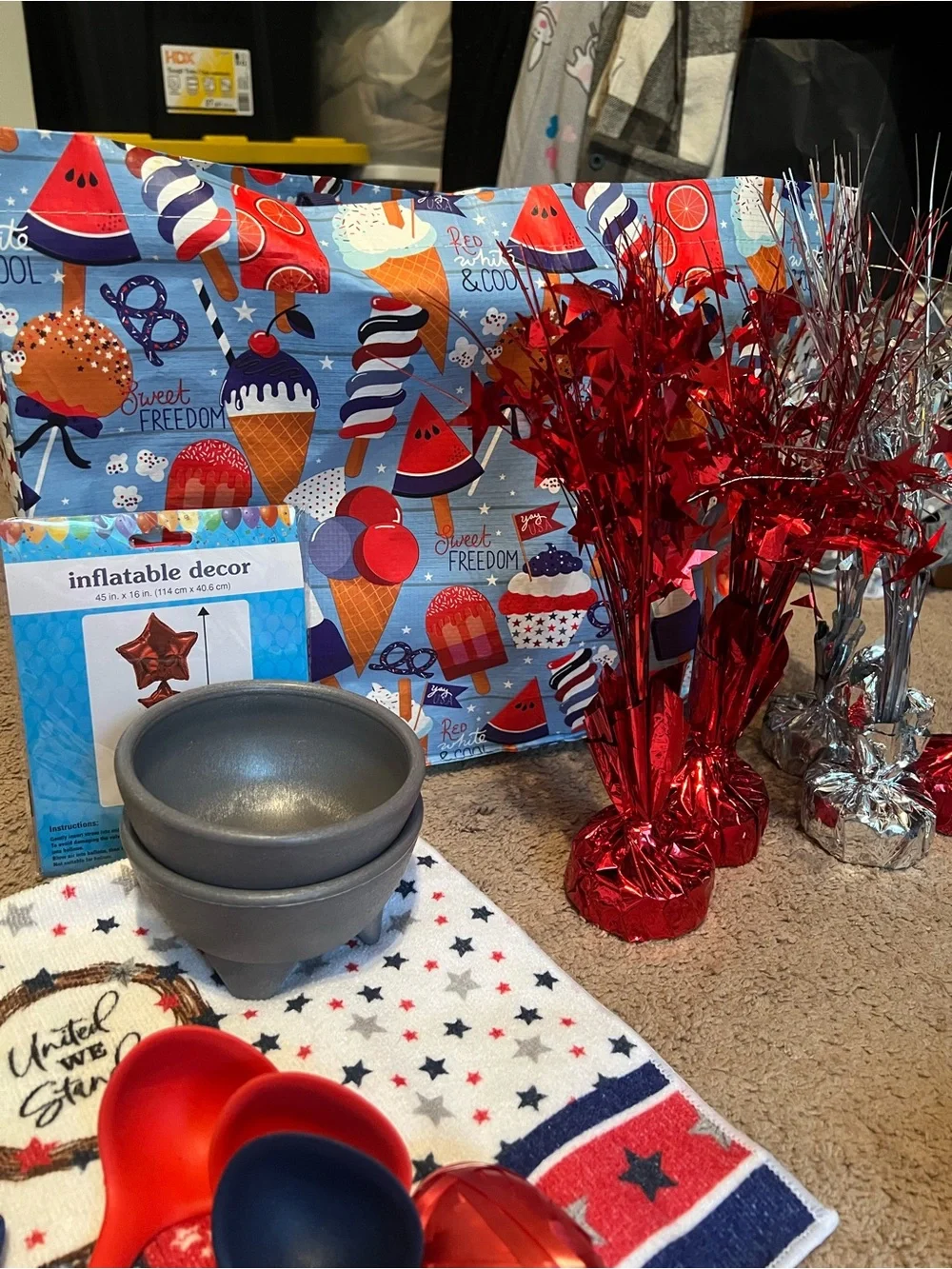Memorial Day and July 4th decorations